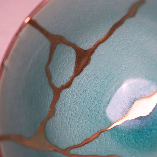 Turquoise Kintsugi Bowl