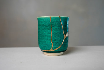 Turquoise Kintsugi Tea Cup