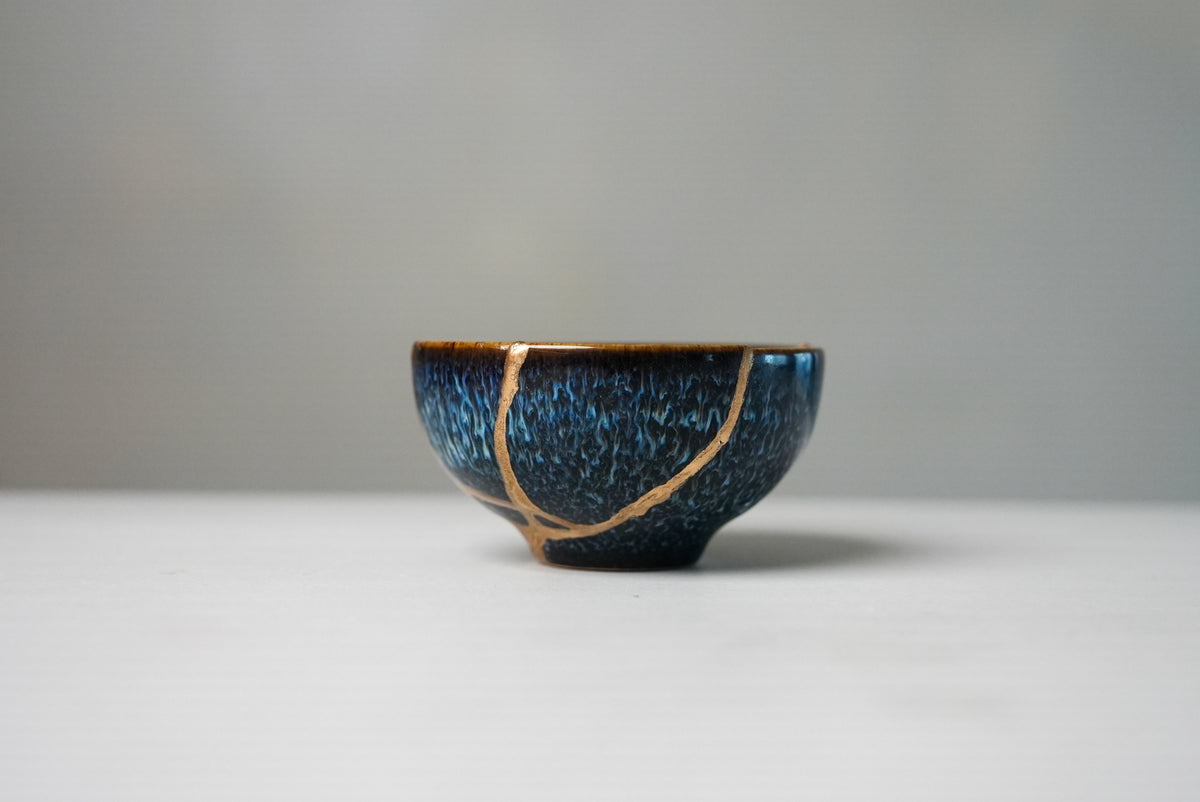 Cobalt Blue Kintsugi Bowl