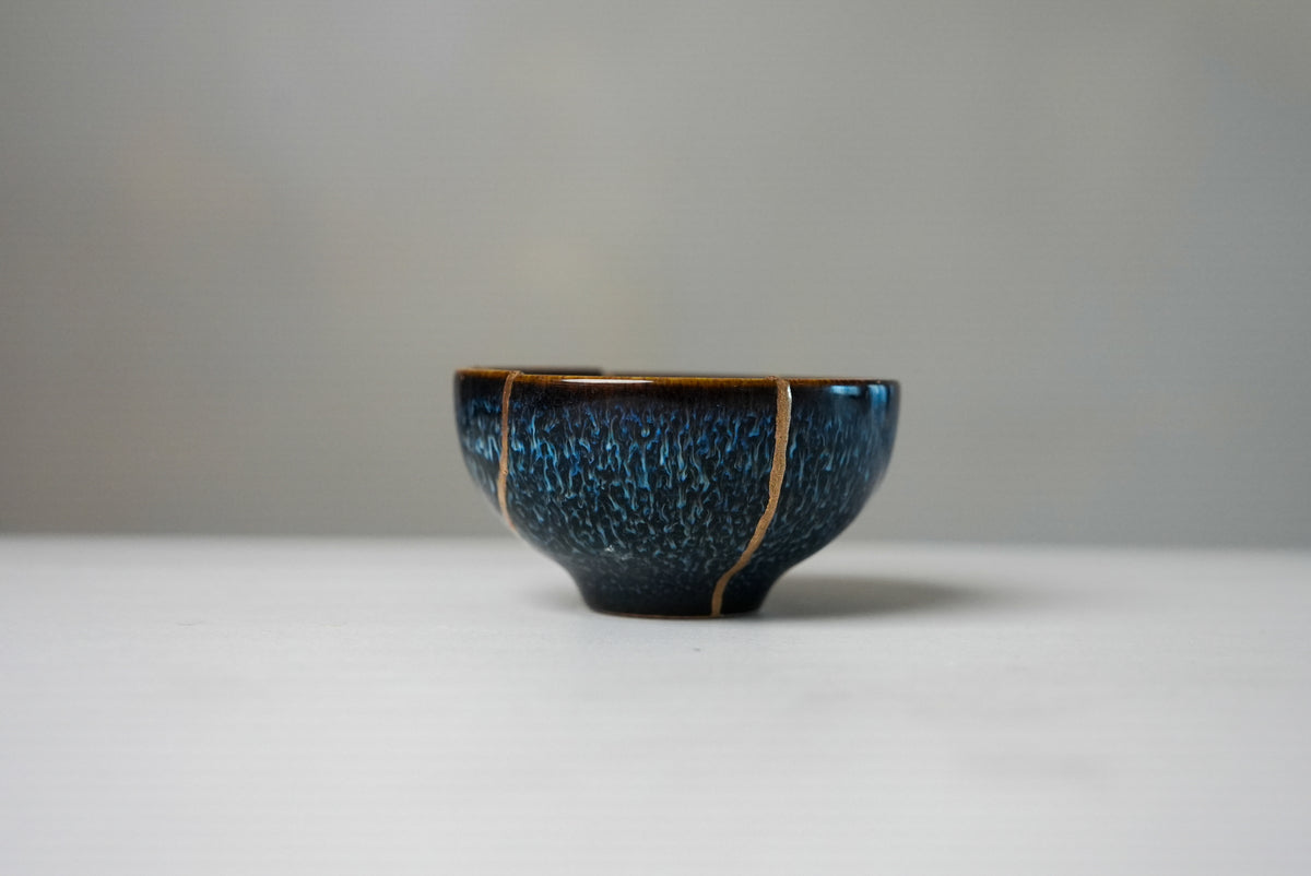 Cobalt Blue Kintsugi Bowl