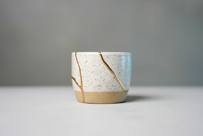 White Kintsugi Sake Cup