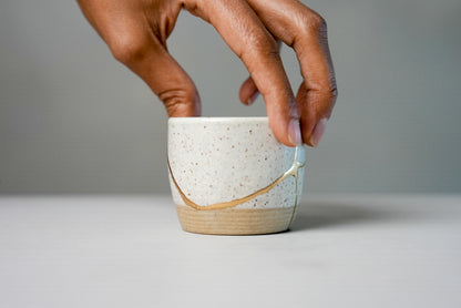 White Kintsugi Sake Cup