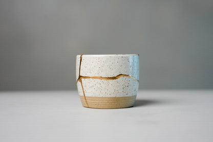 White Kintsugi Sake Cup
