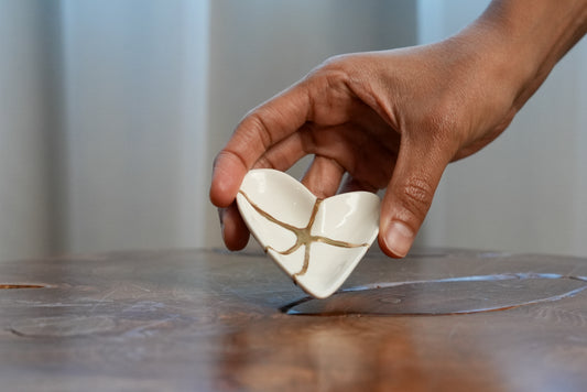 White Heart Ring Dish