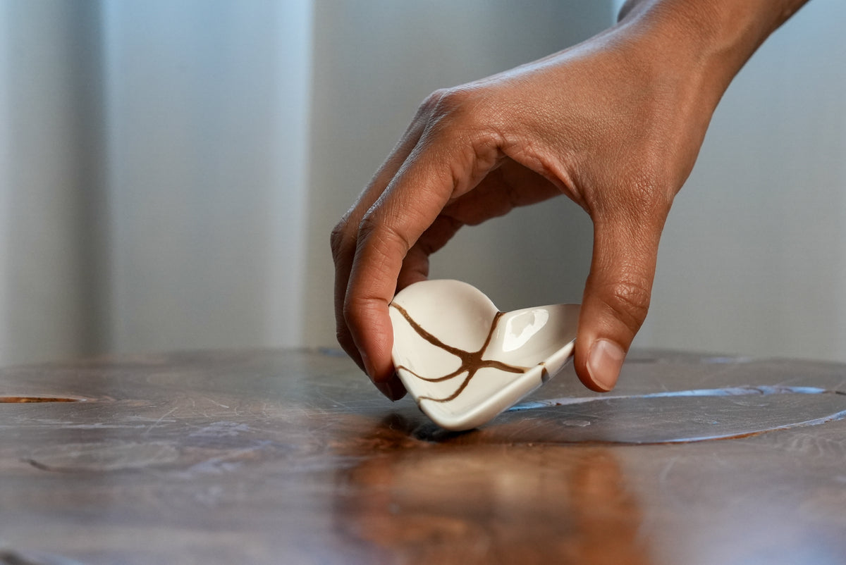 White Heart Ring Dish