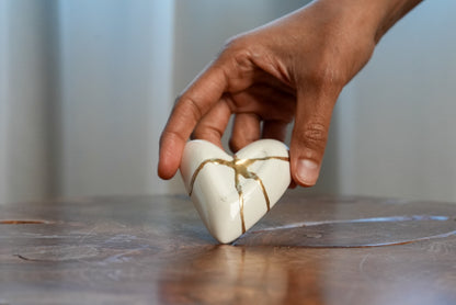 White Heart Ring Dish