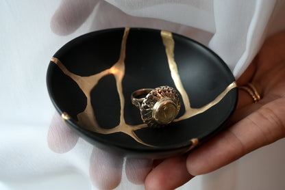 Black Kintsugi Ring Dish