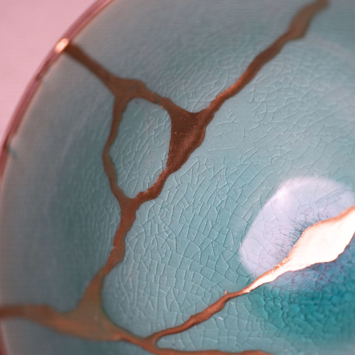 Turquoise Kintsugi Bowl