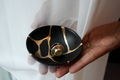 Black Kintsugi Ring Dish