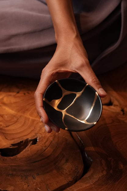 Black Kintsugi Ring Dish
