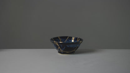 Large Blue Kintsugi Bowl