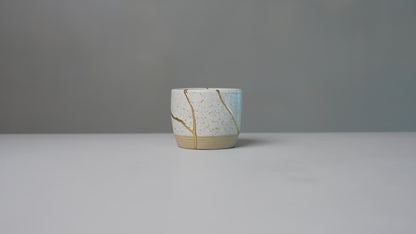 White Kintsugi Sake Cup