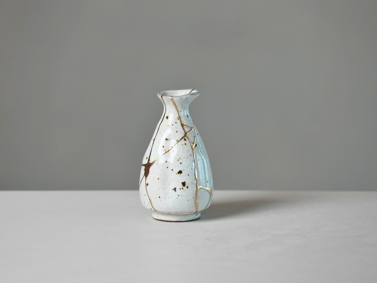 White Kintsugi Vase
