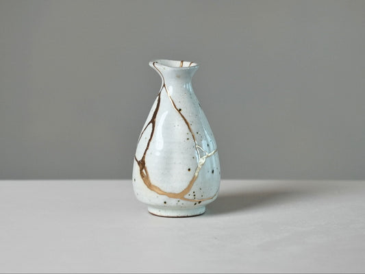 White Kintsugi Vase